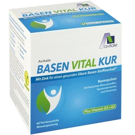 Calcium, potassium, magnesium, zinc, BASEN VITAL KUR plus vitamin D3+K2 powder - UKDorf