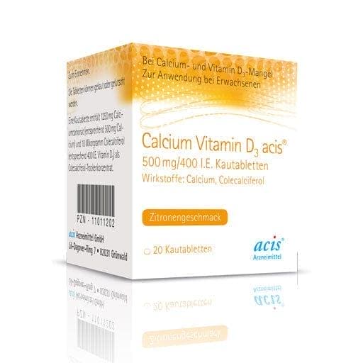 CALCIUM VITAMIN D3 acis, chewable tablets - UKDorf