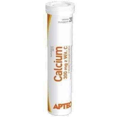 CALCIUM WITH VITAMIN C Apteo 0.3 g x 20 effervescent tablets, calcium ascorbate UK