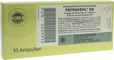 Candida parapsilosis, PEFRAKEHL ampoules D 6 - UKDorf