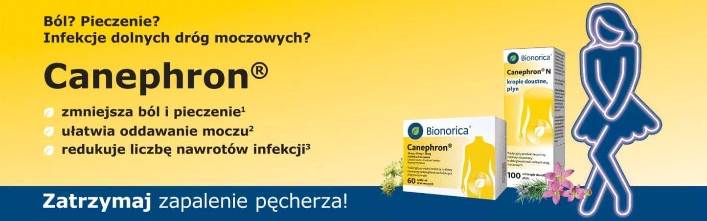 Canephron, inflammatory urinary tract diseases, thyme herb (centuria), lovage root, rosemary leaves UK