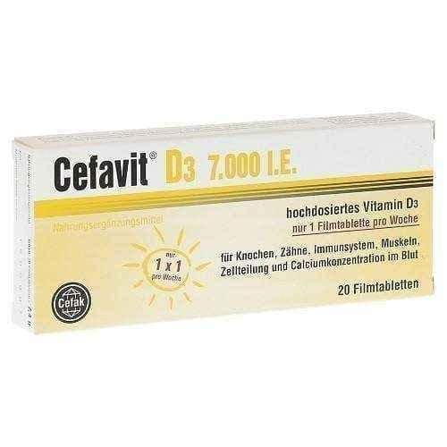 Cefavit 7000j.m D3. x 20 tablets UK