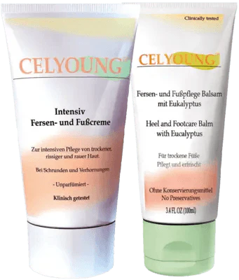 CELYOUNG intensive heel foot cream+balm 2x100ml - UKDorf