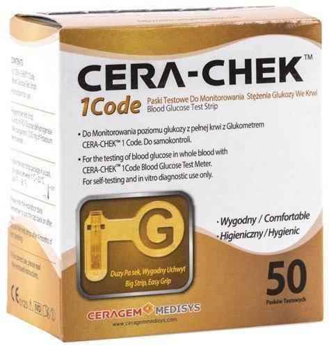 Cera-Chek 1 Code test strips for monitoring blood glucose