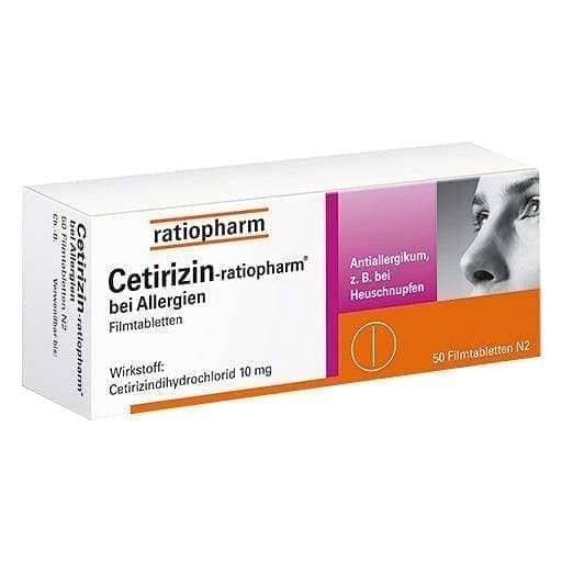 CETIRIZIN ratiopharm for allergy, chronic hives treatment UK