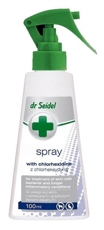 Chlorhexidine carbonate spray for cats, chlorhexidine spray for dogs, Dr Seidel - UKDorf