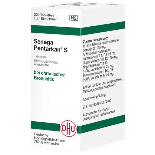 Chronic bronchitis, inflammation of the trachea and bronchi, SENEGA PENTARKAN S tablets - UKDorf