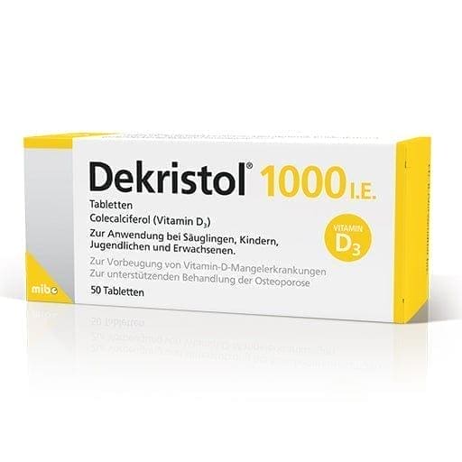 Colecalciferol (vitamin D3), DEKRISTOL 1,000 IU tablets - UKDorf