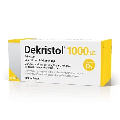 Colecalciferol (vitamin D3), DEKRISTOL 1,000 IU tablets - UKDorf