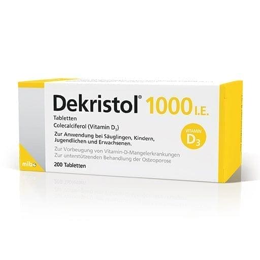 Colecalciferol (vitamin D3), DEKRISTOL 1,000 IU tablets - UKDorf