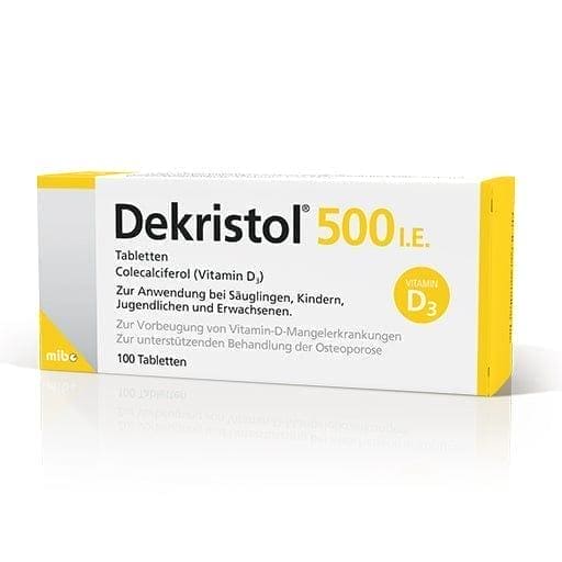 Colecalciferol (vitamin D3), DEKRISTOL 500 IU tablets - UKDorf