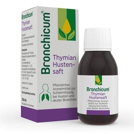 Cough syrup, chesty cough syrup, BRONCHICUM, Thyme Cough Syrup - UKDorf