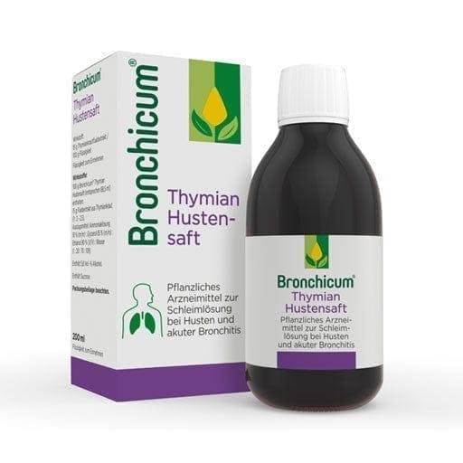 Cough syrup, chesty cough syrup, BRONCHICUM, Thyme Cough Syrup - UKDorf