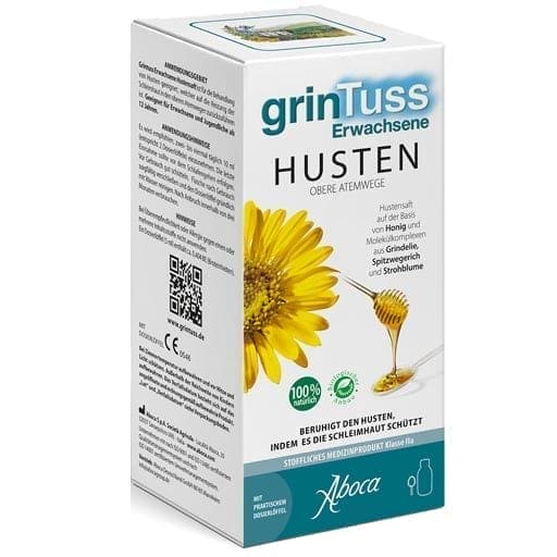 Coughing, GRINTUSS adults with Poliresin cough syrup - UKDorf