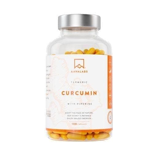 Curcumin, piperine, AAVALABS vegan capsules - UKDorf