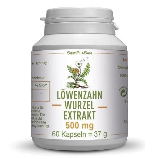 DANDELION ROOT extract, 500 mg mono capsules, VEGAN - UKDorf