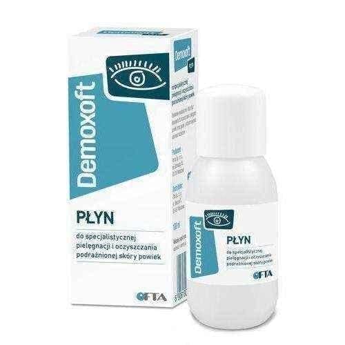 DEMOXOFT liquid, removes contaminates, secretions on the eye UK