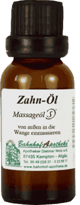 DENTAL OIL, Roman chamomile, lavender, cloves, St. John's wort, olive oil, evening primrose oil UK