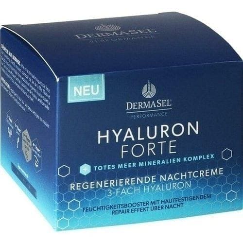 DERMASEL, Dead Sea, Hyaluron, Forte, Night Cream - UKDorf