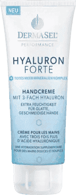 DERMASEL Hyaluron Forte Hand Cream, triple hyaluron and Dead Sea minerals - UKDorf