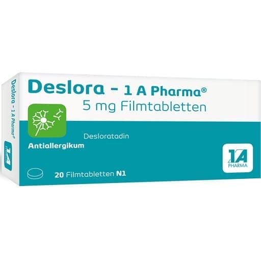 DESLORA-1A Pharma, desloratadine, 5 mg film-coated tablets - UKDorf