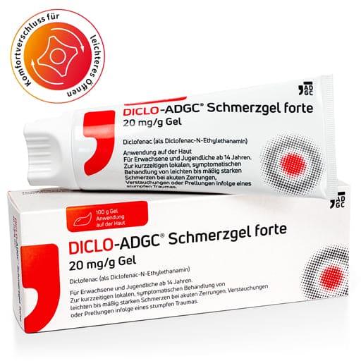 Diclofenac gel, What is diclofenac?, DICLO-ADGC pain gel forte - UKDorf