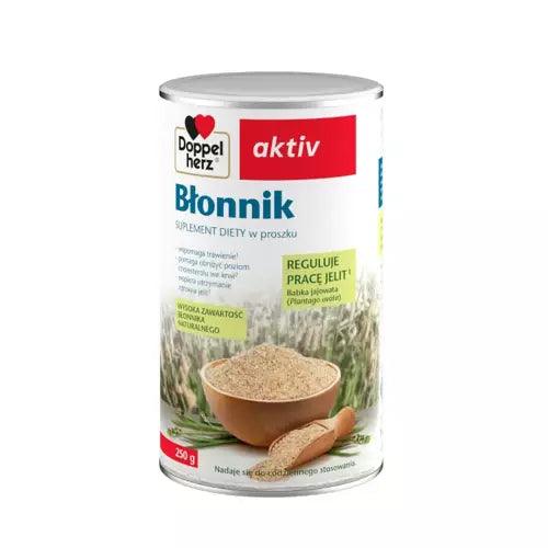 Dietary fibre, plantago ovata, Doppelherz Aktiv Fiber powder - UKDorf