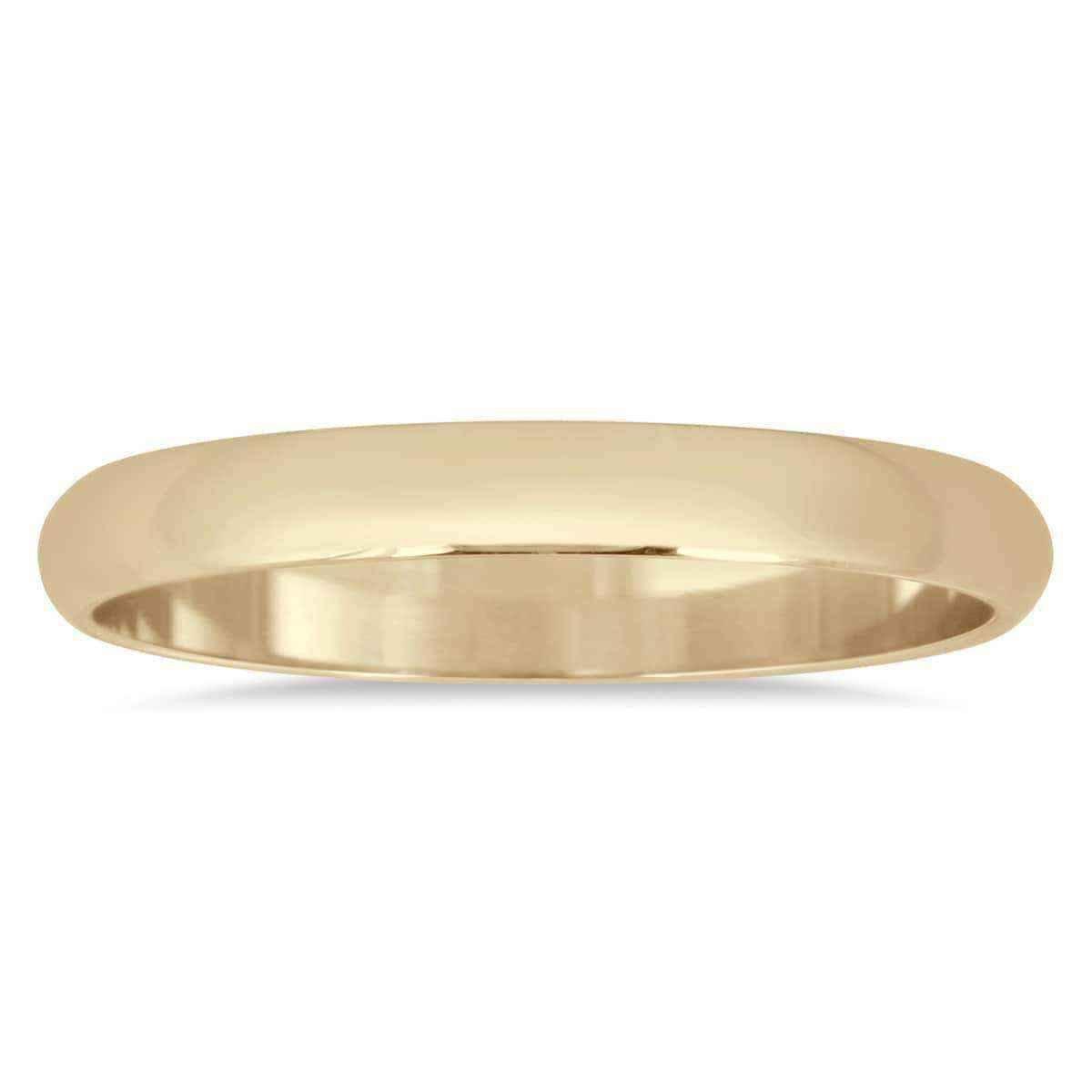 Domed Wedding Band 10k Yellow Gold 2-millimeter size 4 (USA) UK