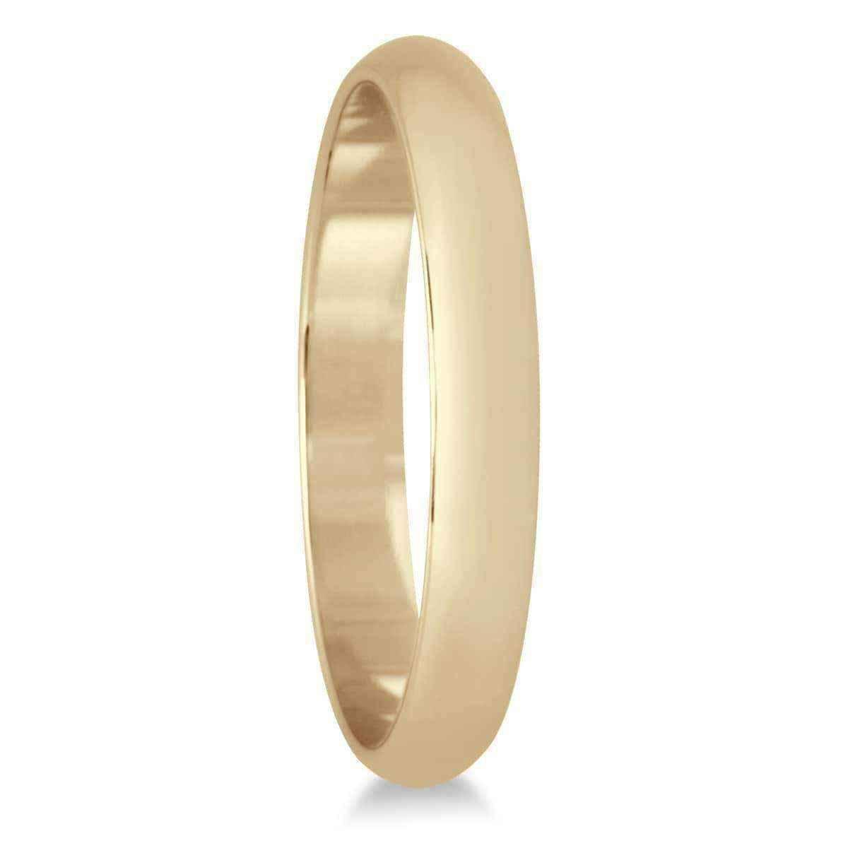 Domed Wedding Band 10k Yellow Gold 2-millimeter size 4 (USA) UK
