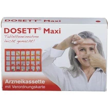 Dosette box, extra large dosette box, DOSETT Maxi medicine cassette red UK
