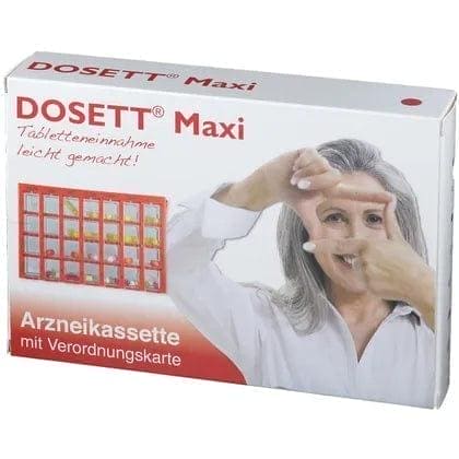 Dosette box, extra large dosette box, DOSETT Maxi medicine cassette red UK