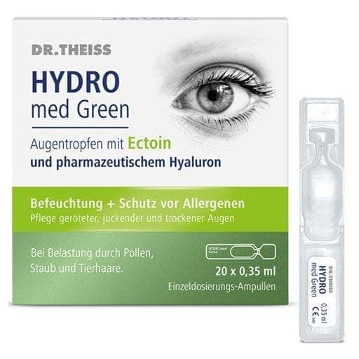 DR. THEISS Hydro med Green eye drops, ectoine, hyaluronic acid - UKDorf