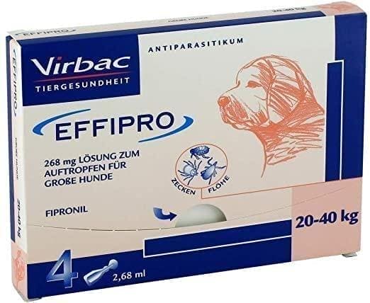 EFFIPRO 268 mg pip solution to drip for large dogs UK