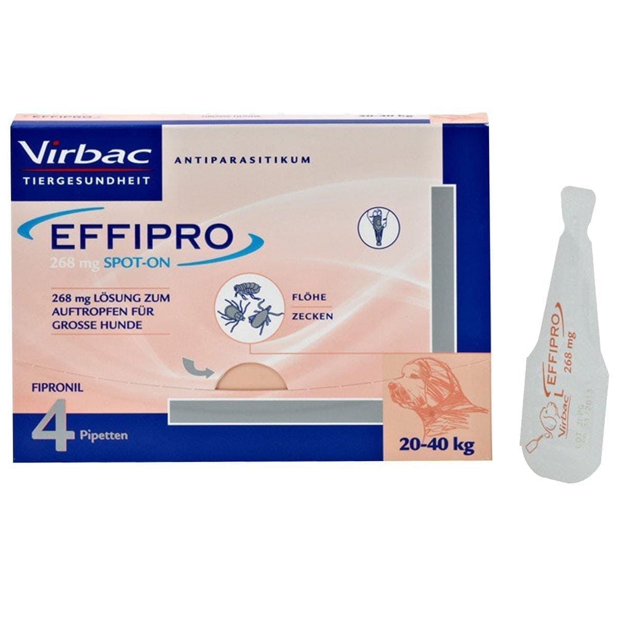 EFFIPRO 268 mg pip solution to drip for large dogs UK