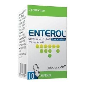 Enterol x 10 capsules, enterol 250 mg, cncm i-745 UK