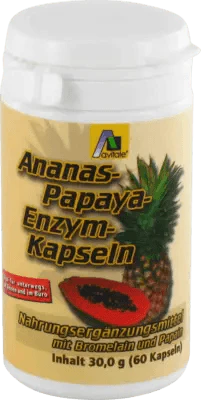 ENZYME PINEAPPLE, ENZYMES PAPAYA capsules, bromelain, papain - UKDorf
