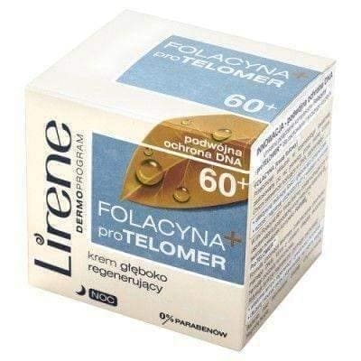 ERIS Lirene Folate + pro telomere 60+ night cream 50ml telomer UK
