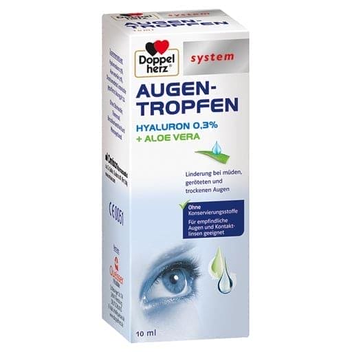 Eye Drops Hyaluronic Acid 0.3%, With aloe vera - UKDorf