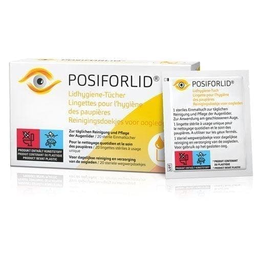 Eyelid hygiene wipes for blepharitis POSIFORLID UK