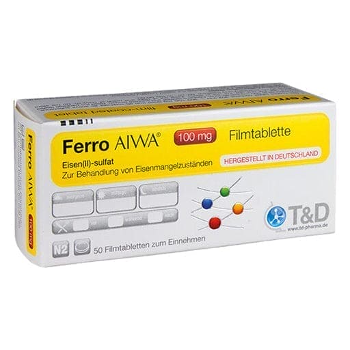FERRO AIWA 100 mg, iron(ii) sulfate,treating iron deficiency - UKDorf