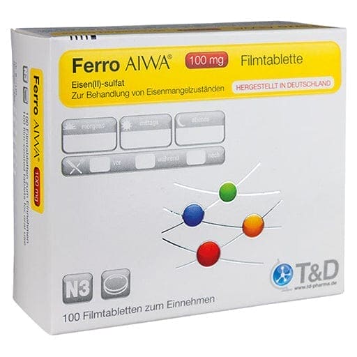 FERRO AIWA 100 mg, iron(ii) sulfate,treating iron deficiency - UKDorf