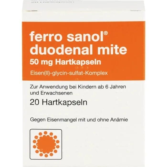 FERRO SANOL duodenal, iron deficiency anaemia treatment UK