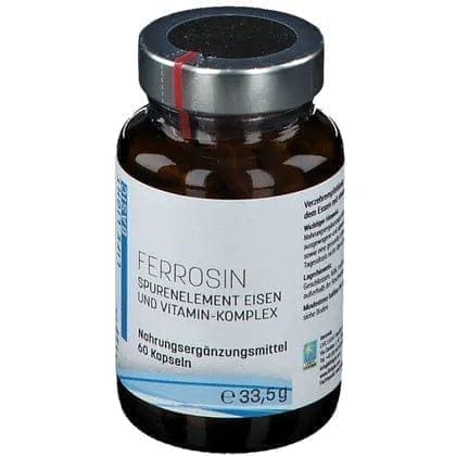 FERROSIN iron 14 mg, vitamin complex, ferrous gluconate, glycine, nicotinamide - UKDorf