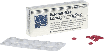 FERROUS SULPHATE, Lomapharm, iron deficiency UK
