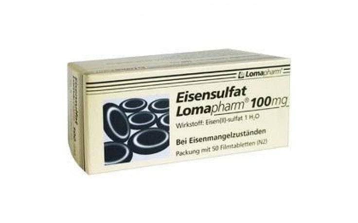 Ferrous sulphate tablets 100mg, treating iron deficiency UK