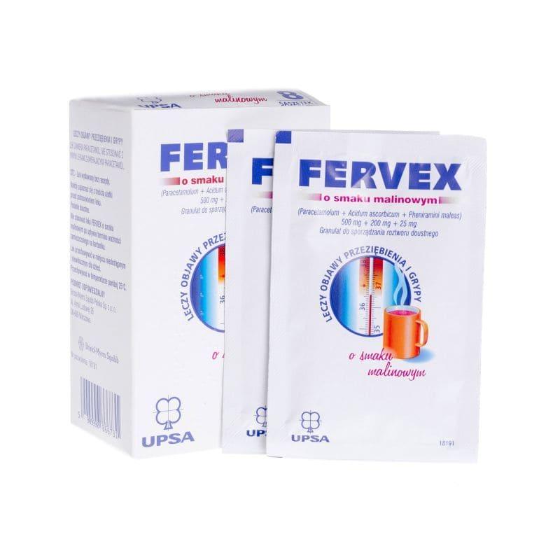 Fervex raspberry flavor, fervex malina cena 8 sachets - UKDorf
