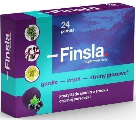 Finsla x 24 lozenges African geranium root, Icelandic lichen, mullein flower UK