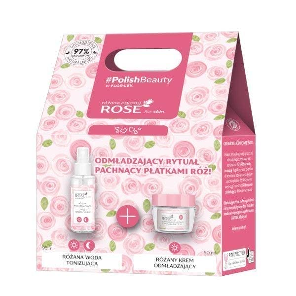 FLOS-LEK ROSE FOR SKIN Rose rejuvenating cream + toning water - UKDorf