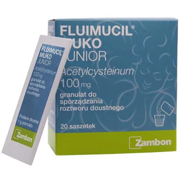 FLUIMUCIL MUKO JUNIOR 100mg x 20 sachets UK