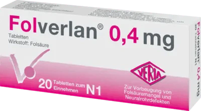 Folic acid deficiency, FOLVERLAN 0.4 mg tablets - UKDorf